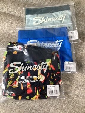 Shinesty Ball Hammock Boxers 3 Pack Size L Novelty Prints NWT Mens